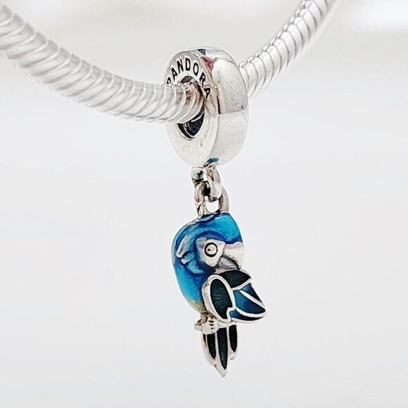 Pandora Jungle Paradise Parrot Dangle Charm - Picture 3 of 5
